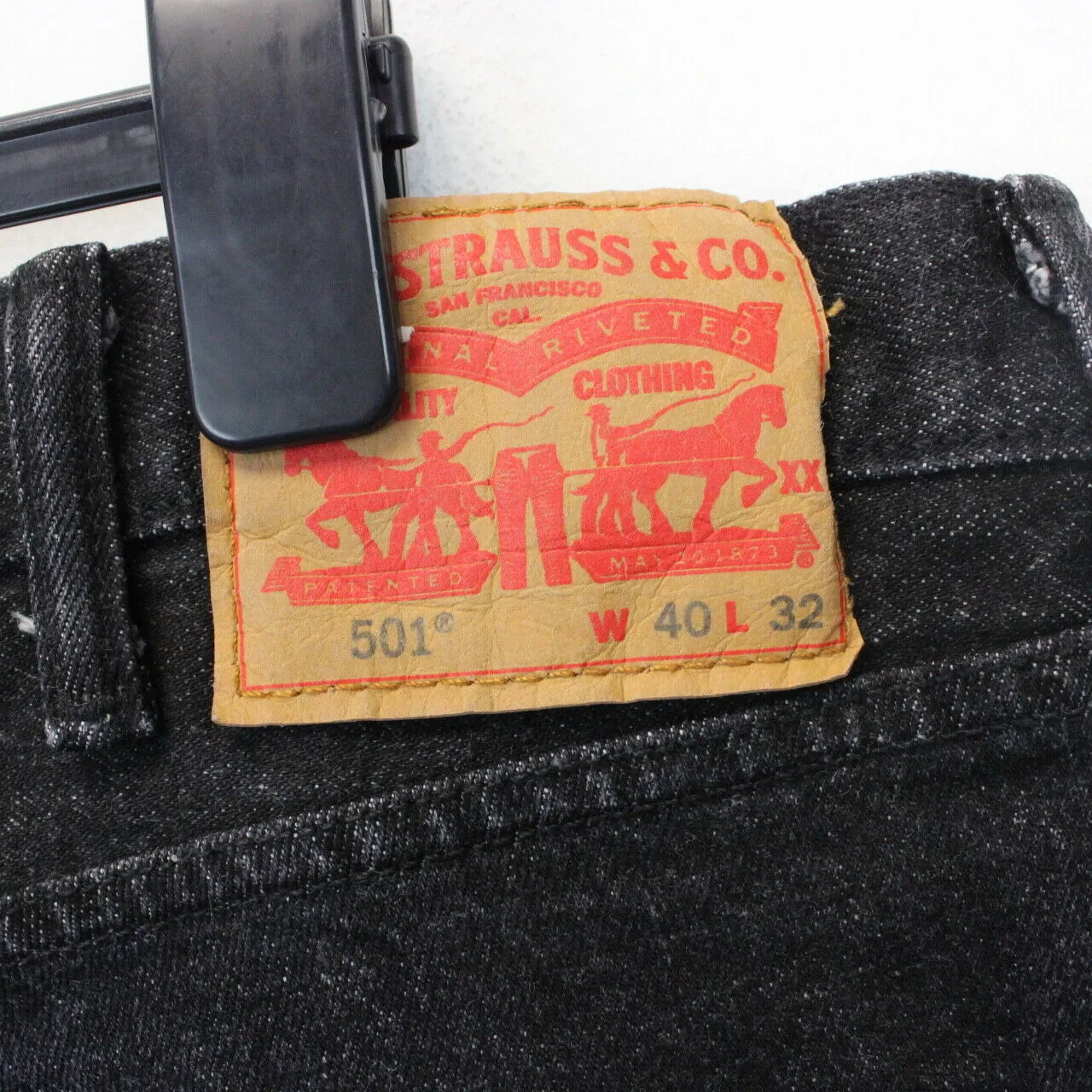 LEVIS 501 Jeans Black Charcoal | W42 L32