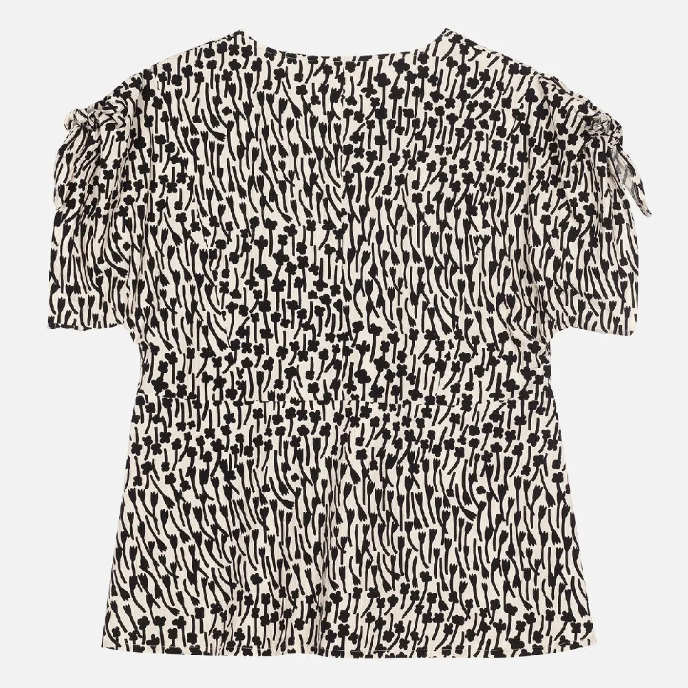 marimekko  |Flower Patterns Casual Style Cotton Medium Short Sleeves