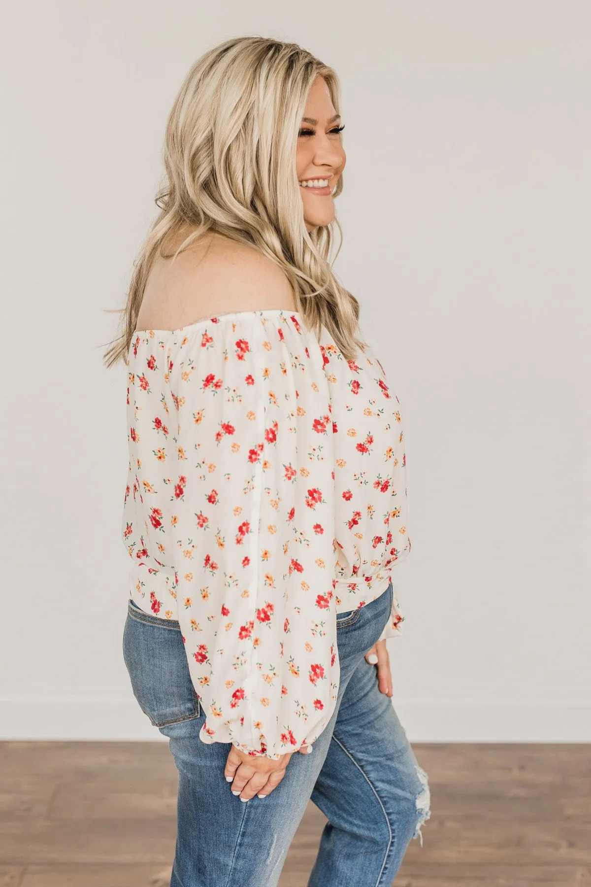 Match Made In Heaven Off The Shoulder Blouse- Cream