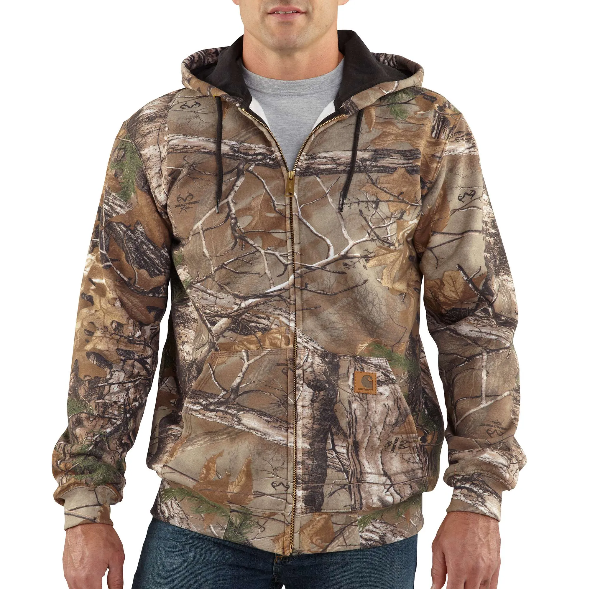 Midweight Realtree Xtra Camo Hooded Zip-Front Sweatshirt