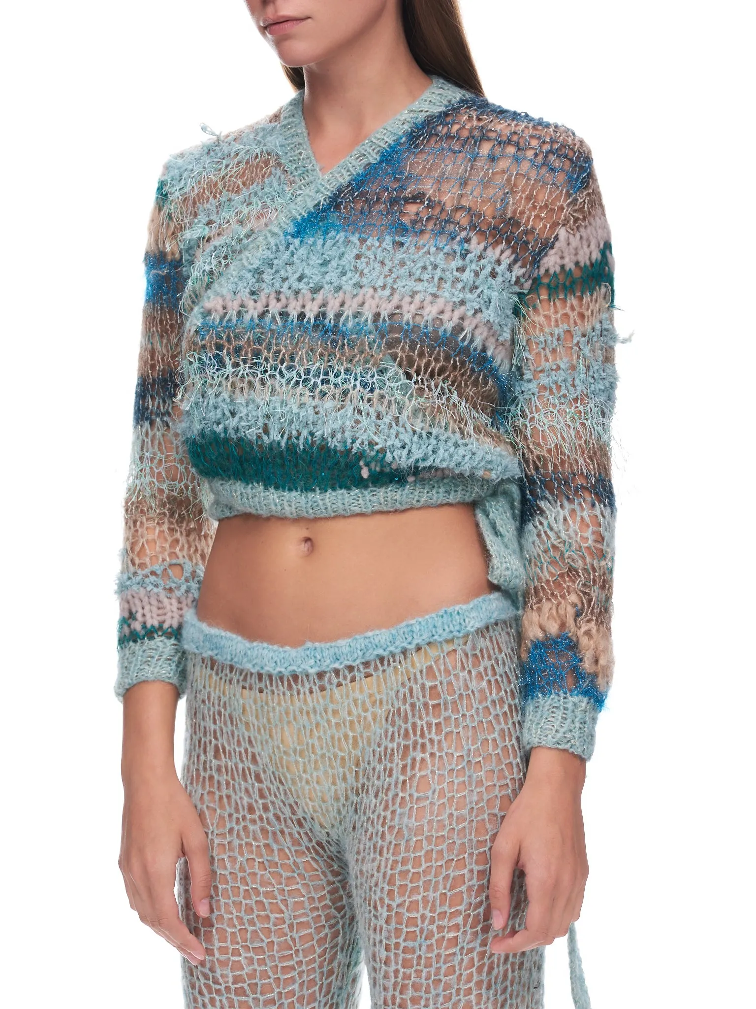 Mohair Knit Wrap Sweater (F2261-SEA-FOAM)