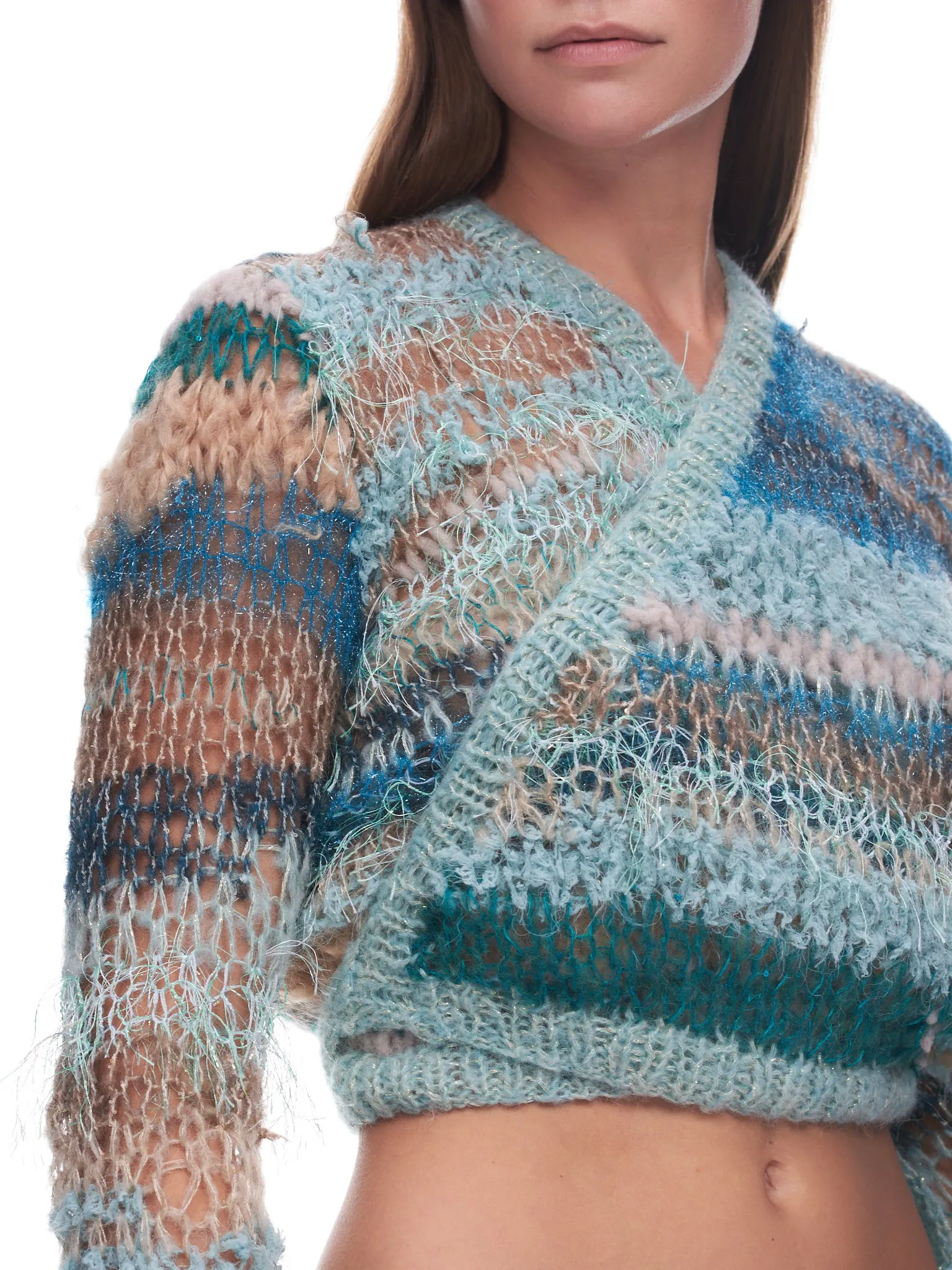 Mohair Knit Wrap Sweater (F2261-SEA-FOAM)