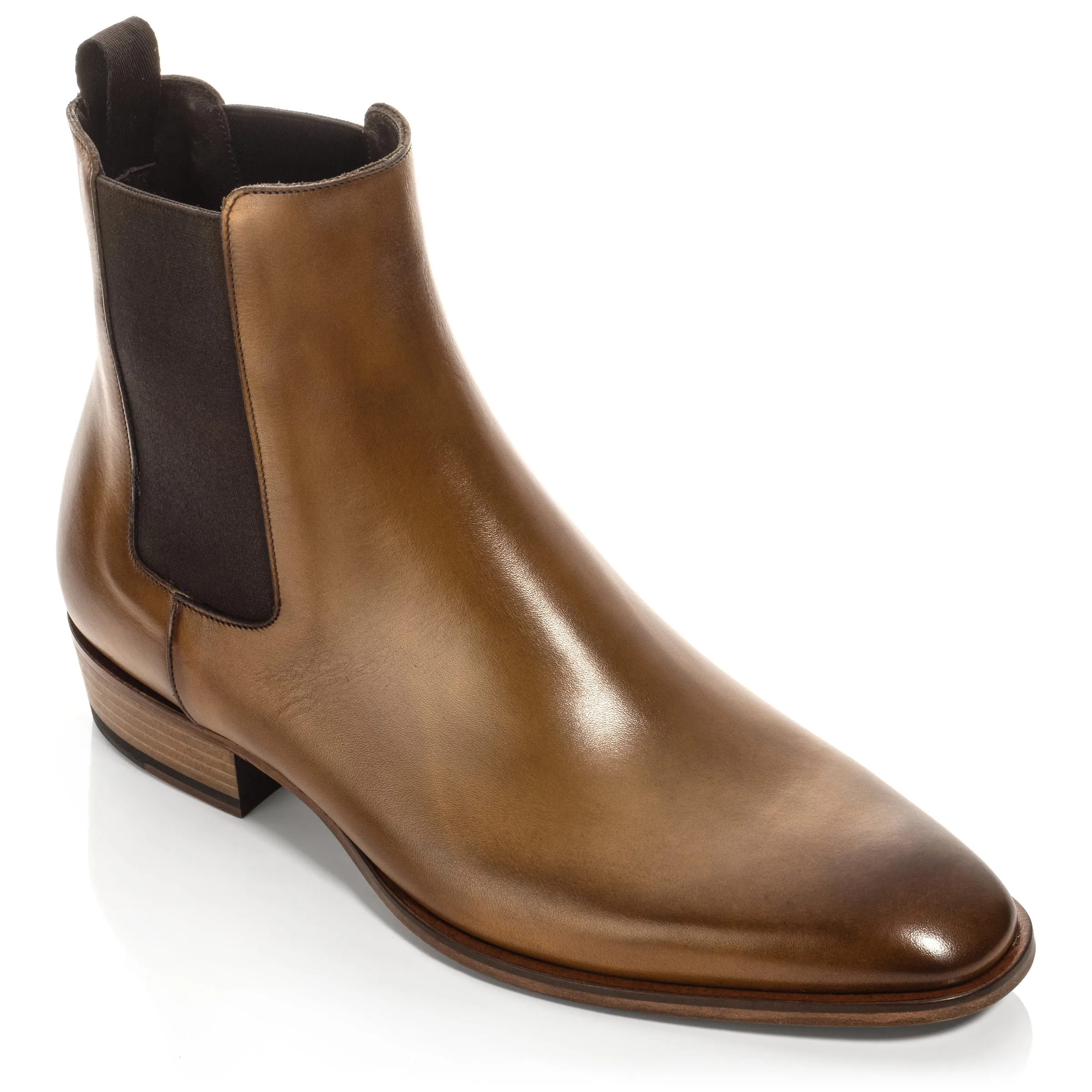 Myles Tan Burnish Calf Chelsea Boot