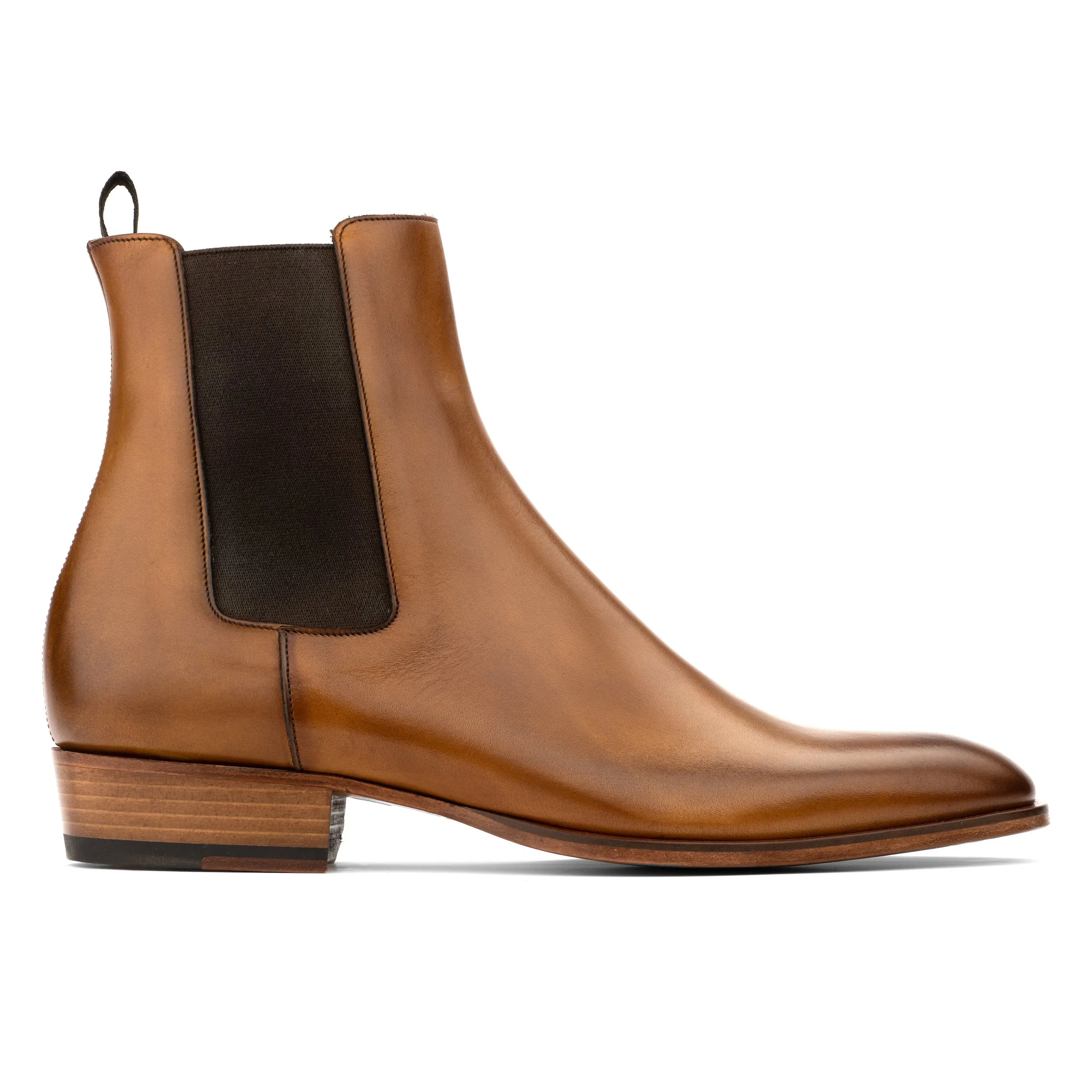 Myles Tan Burnish Calf Chelsea Boot