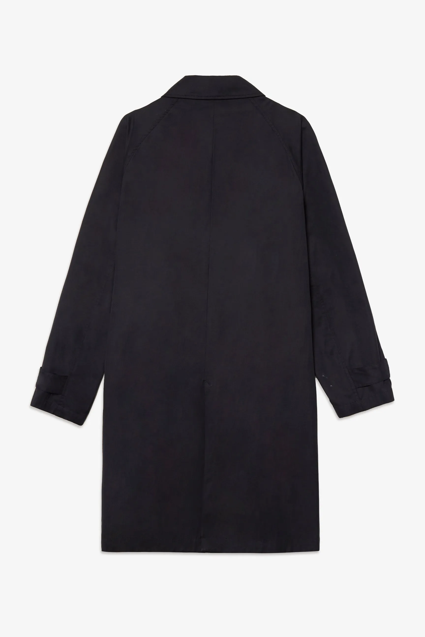 NAVY COTTON MAC COAT