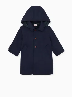 Navy Loden Wool Kids Coat