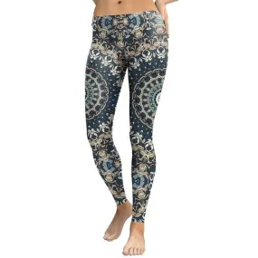 New Arrival Leggings Women Mandala Flower Digital Print Fitness Leggins Pants Elastic Workout Plus Size Legging