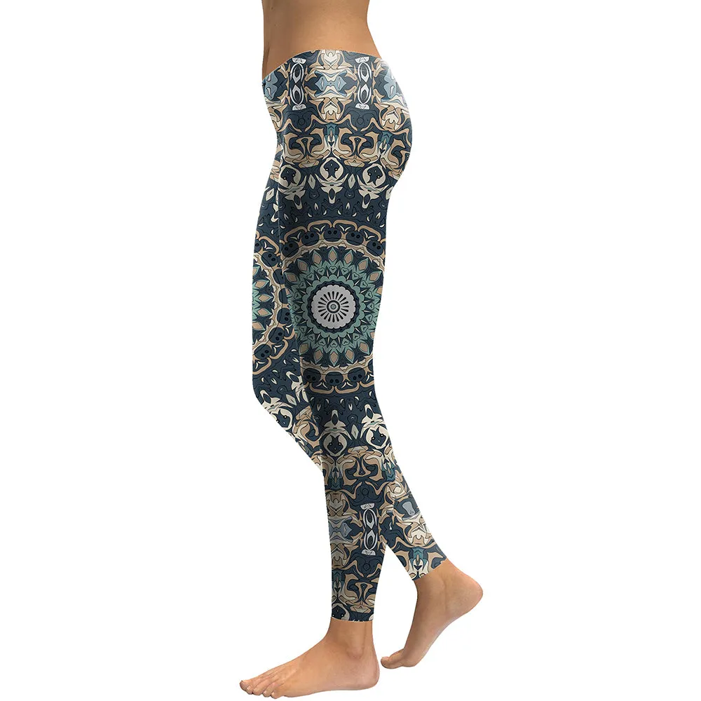 New Arrival Leggings Women Mandala Flower Digital Print Fitness Leggins Pants Elastic Workout Plus Size Legging