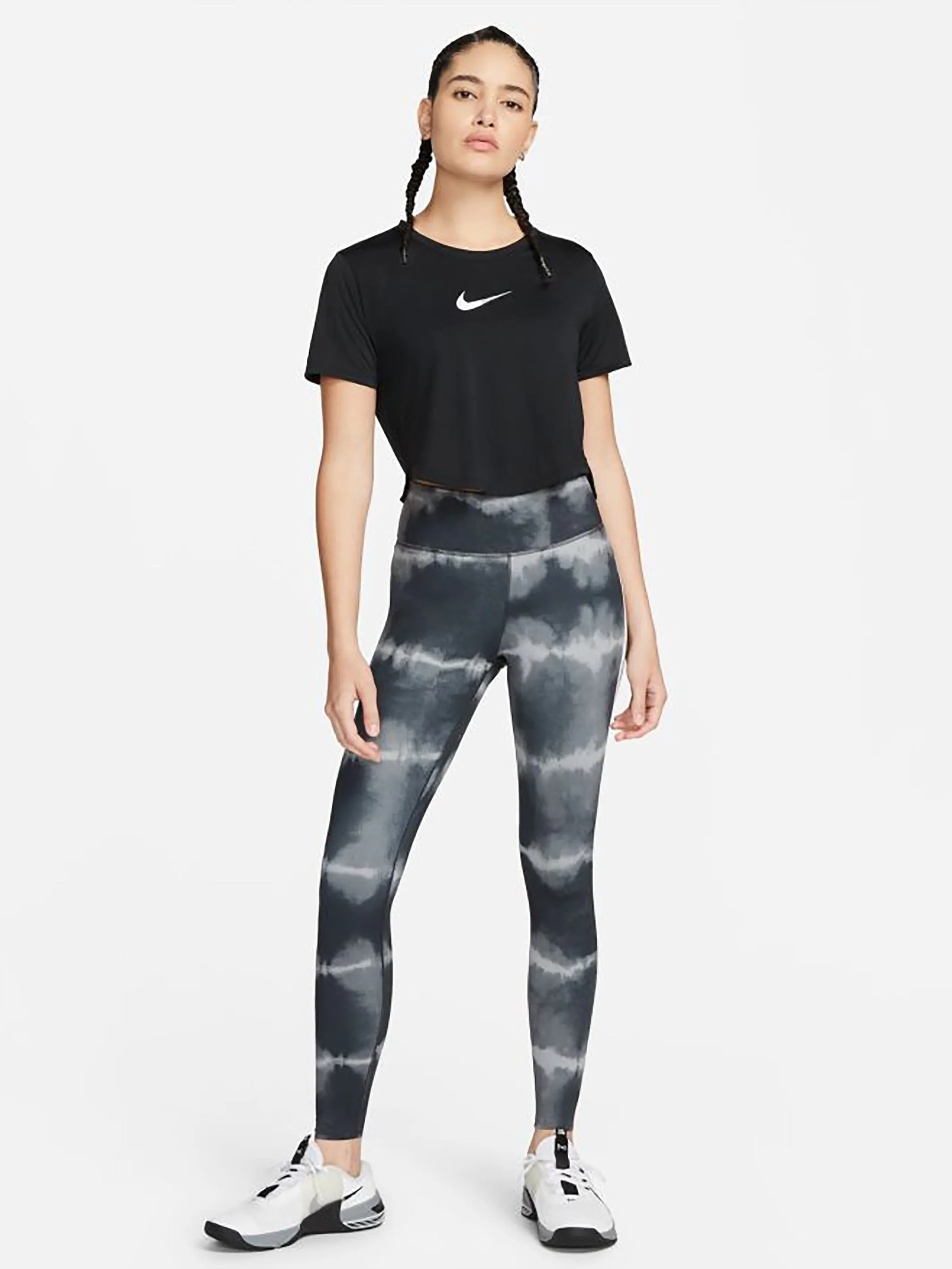 Nike Women's Dri-FIT One Luxe Mid-Rise Printed Training Leggings