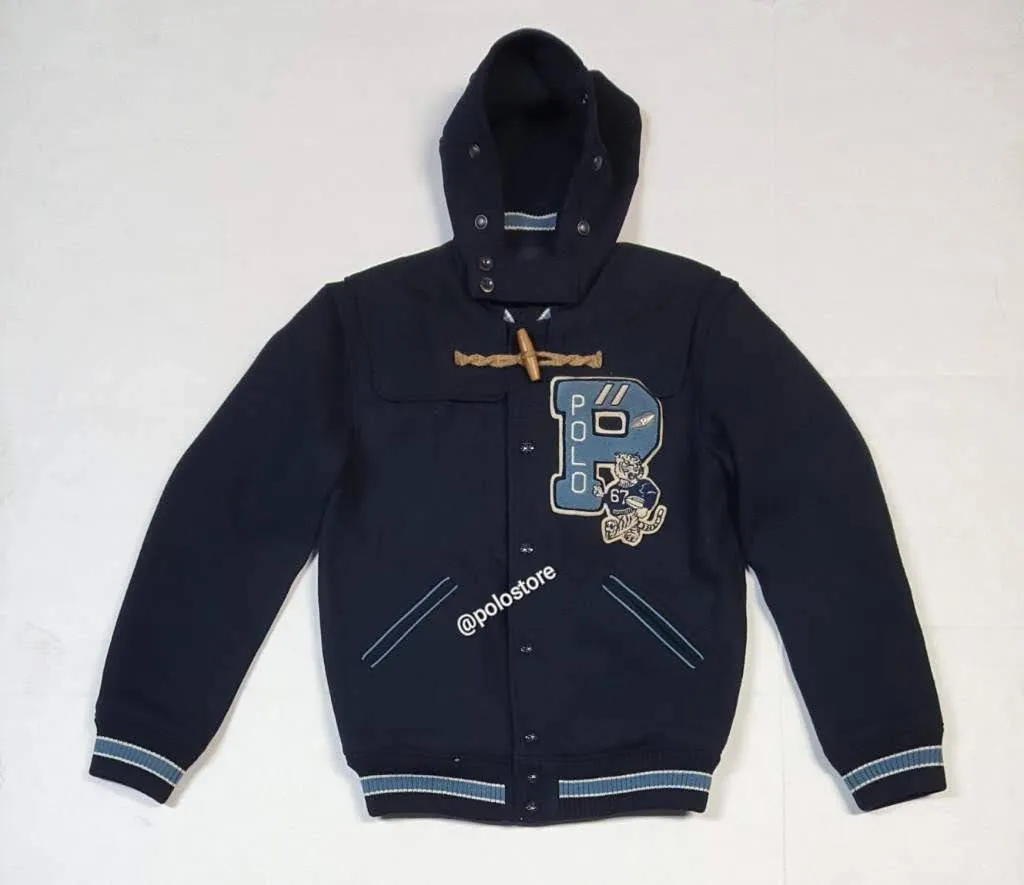 Nwt Polo Ralph Lauren Letterman Bklyn 1967 Toggle Jacket