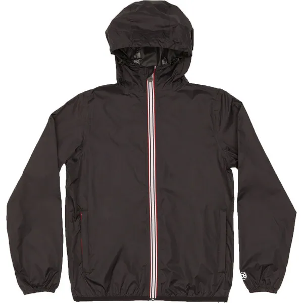 O8 Lifestyle Sam Packable Rain Jacket, Black