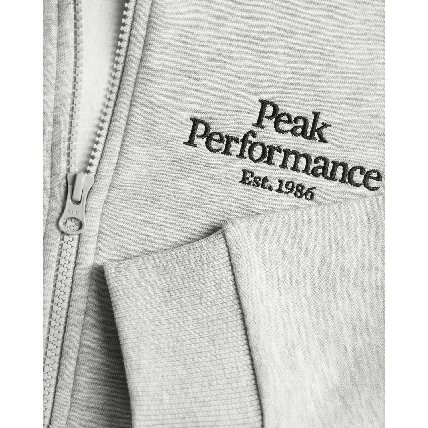 Peak Performance Junior Original Zip Hood (Spring 2021) Med Grey Melange | Buy Peak Performance Junior Original Zip Hood (Spring