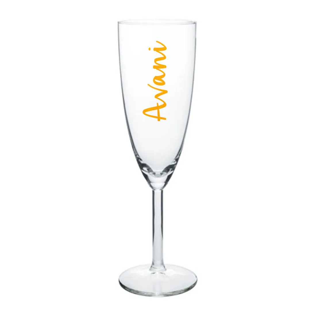 Personalized Flute Glasses for Champagne Prosecco Mimosa - Add Your Name