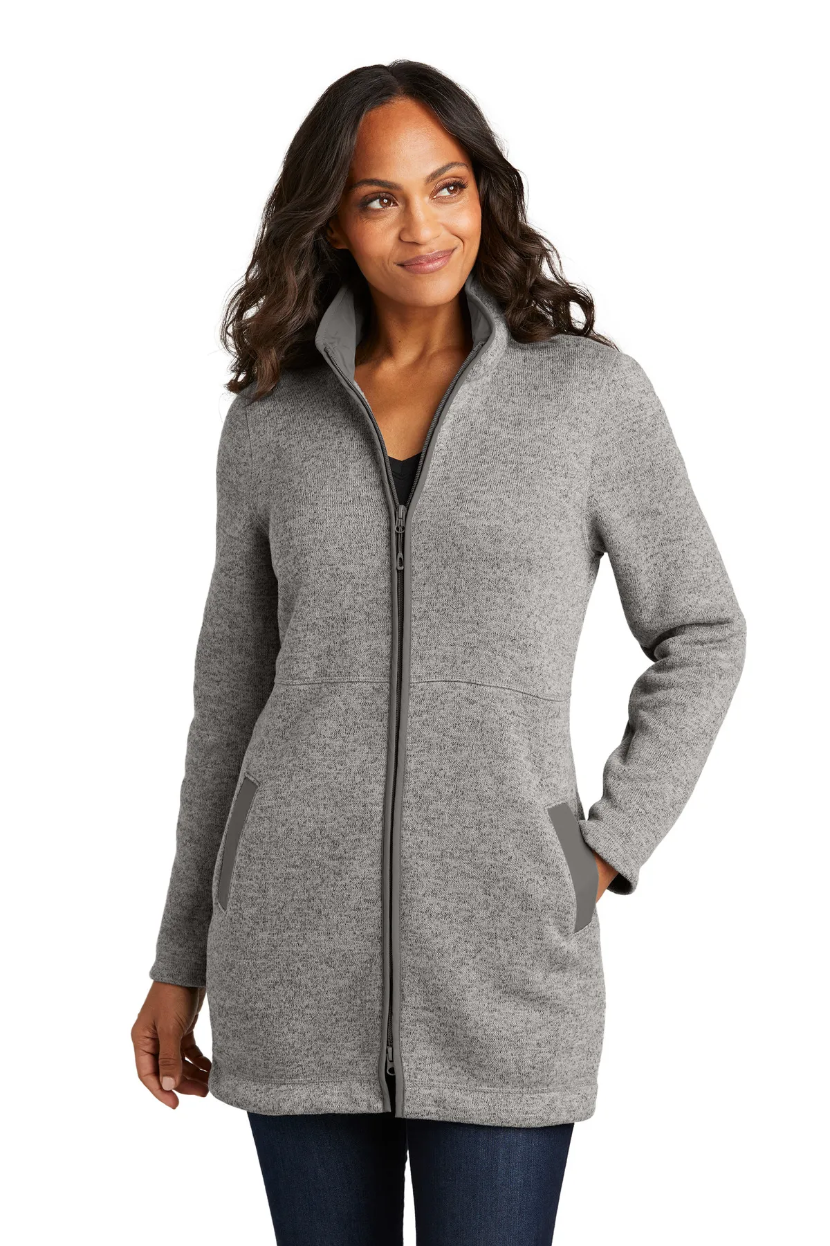 Port Authority Clothing L425 Port Authority Ladies Arc Sweater Fleece Long Jacket SKU: L425