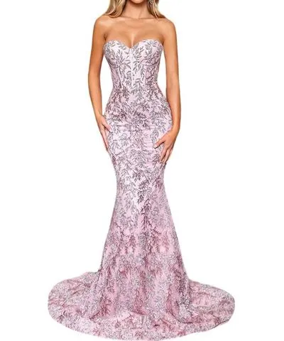 PORTIA & SCARLETT Mermaid Glitter Prom Dress