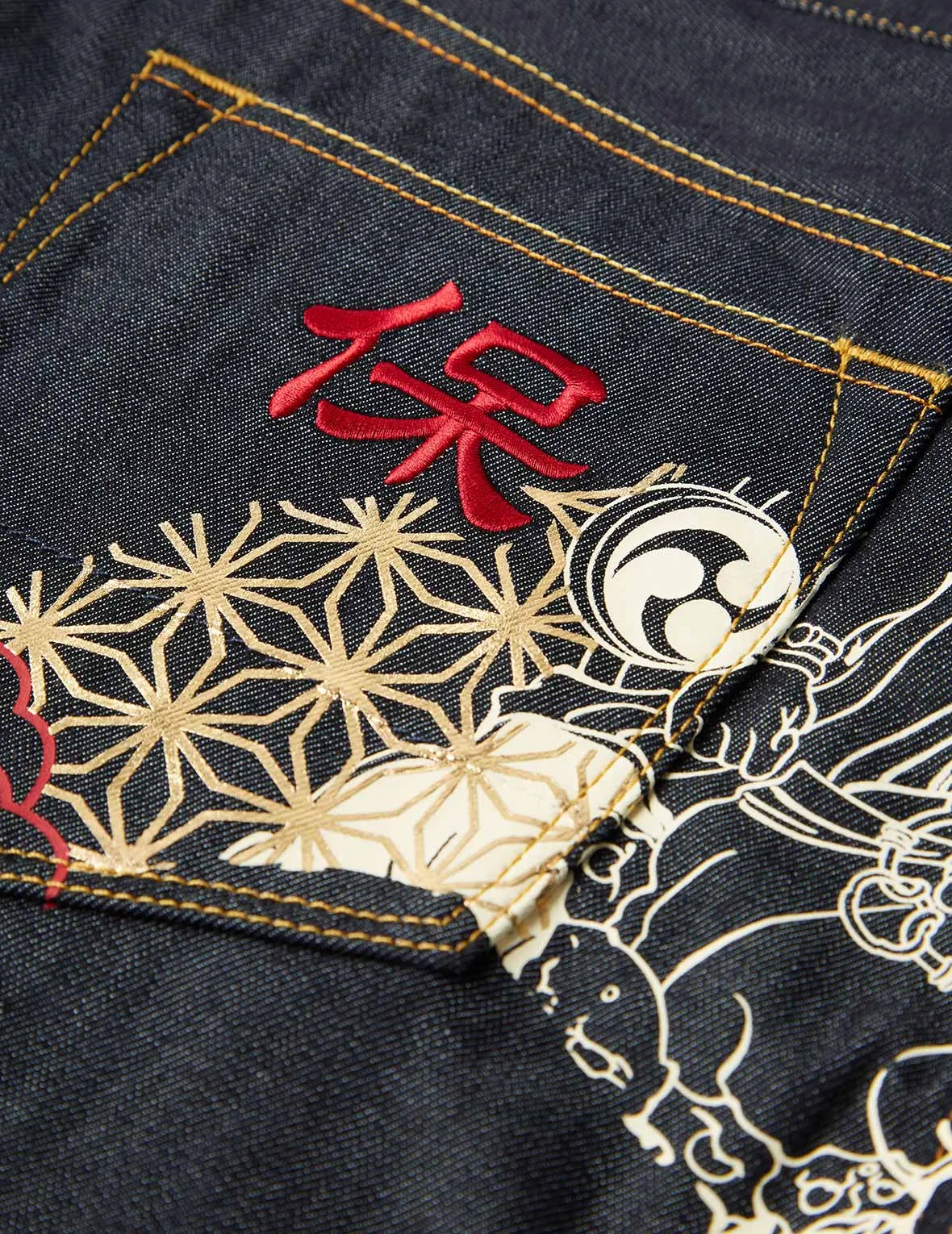 Raijin-Fujin Outline Daicock Carrot Fit Jeans #2017