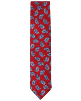 Red Paisley Silk Tie