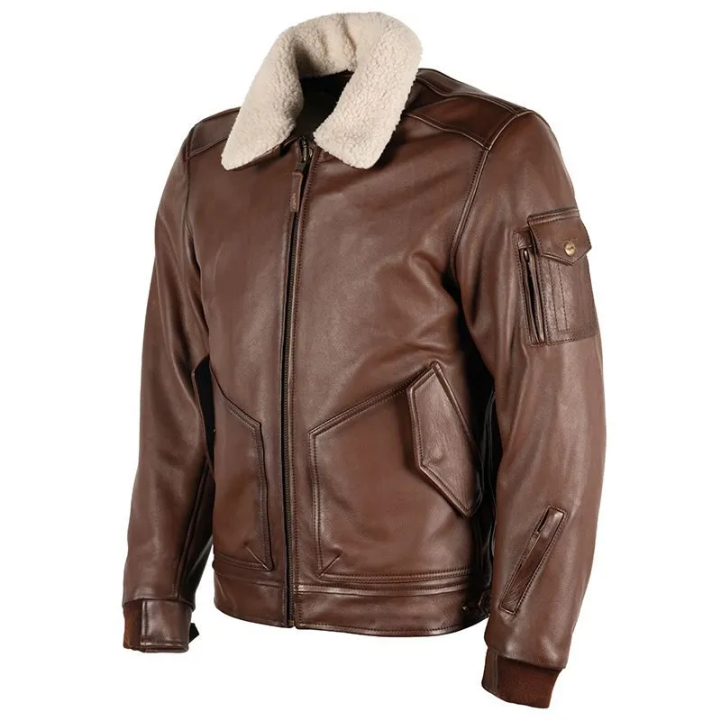 Richa Spitfire Brown Leather Aviator Jacket