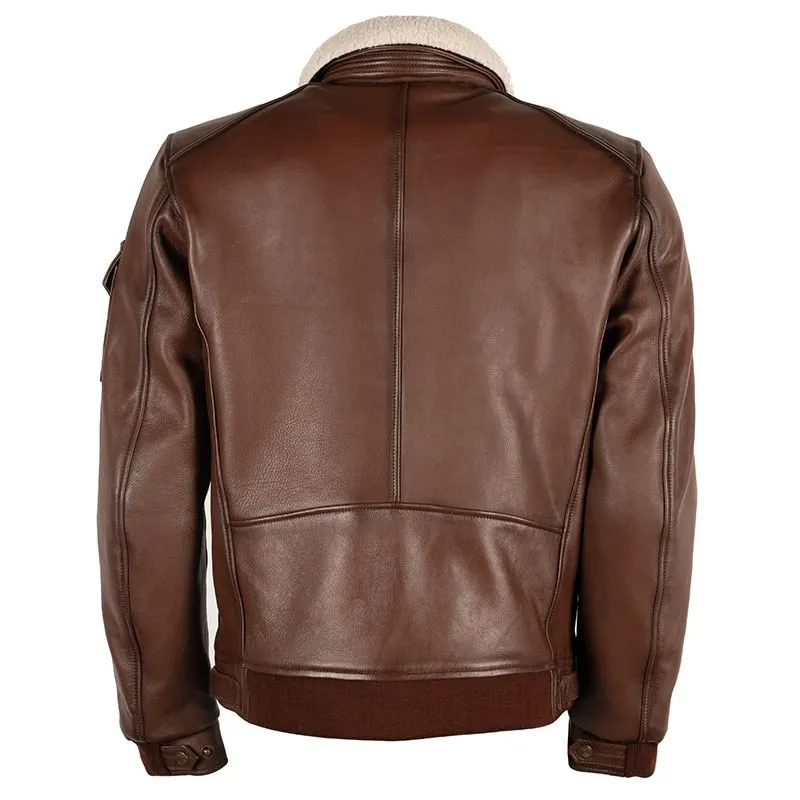 Richa Spitfire Brown Leather Aviator Jacket