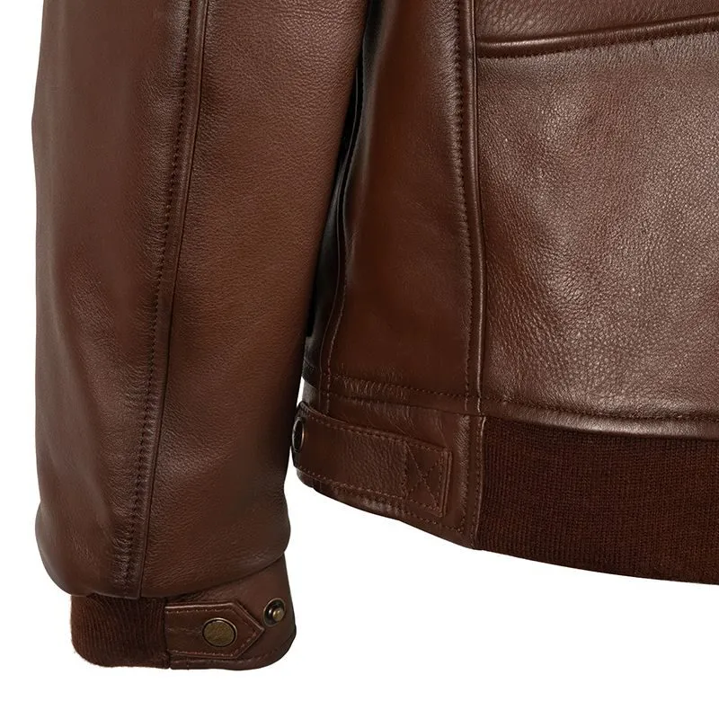 Richa Spitfire Brown Leather Aviator Jacket