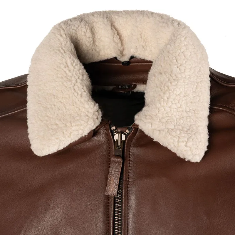 Richa Spitfire Brown Leather Aviator Jacket