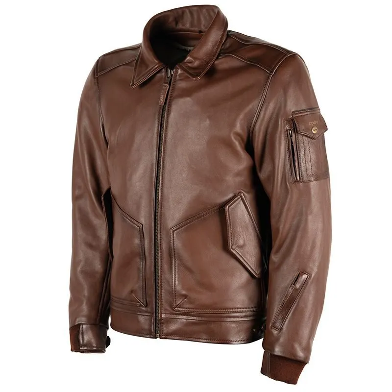 Richa Spitfire Brown Leather Aviator Jacket