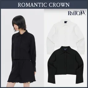 ROMANTIC CROWN  |Street Style Logo Shirts & Blouses