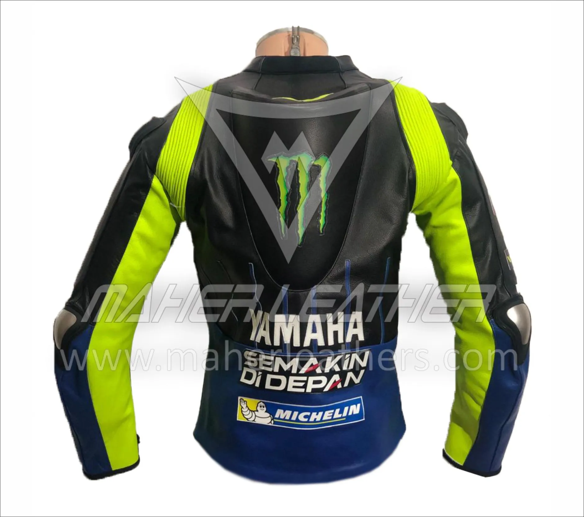 Rossi Monster energy yamaha leather motorcycle jacket