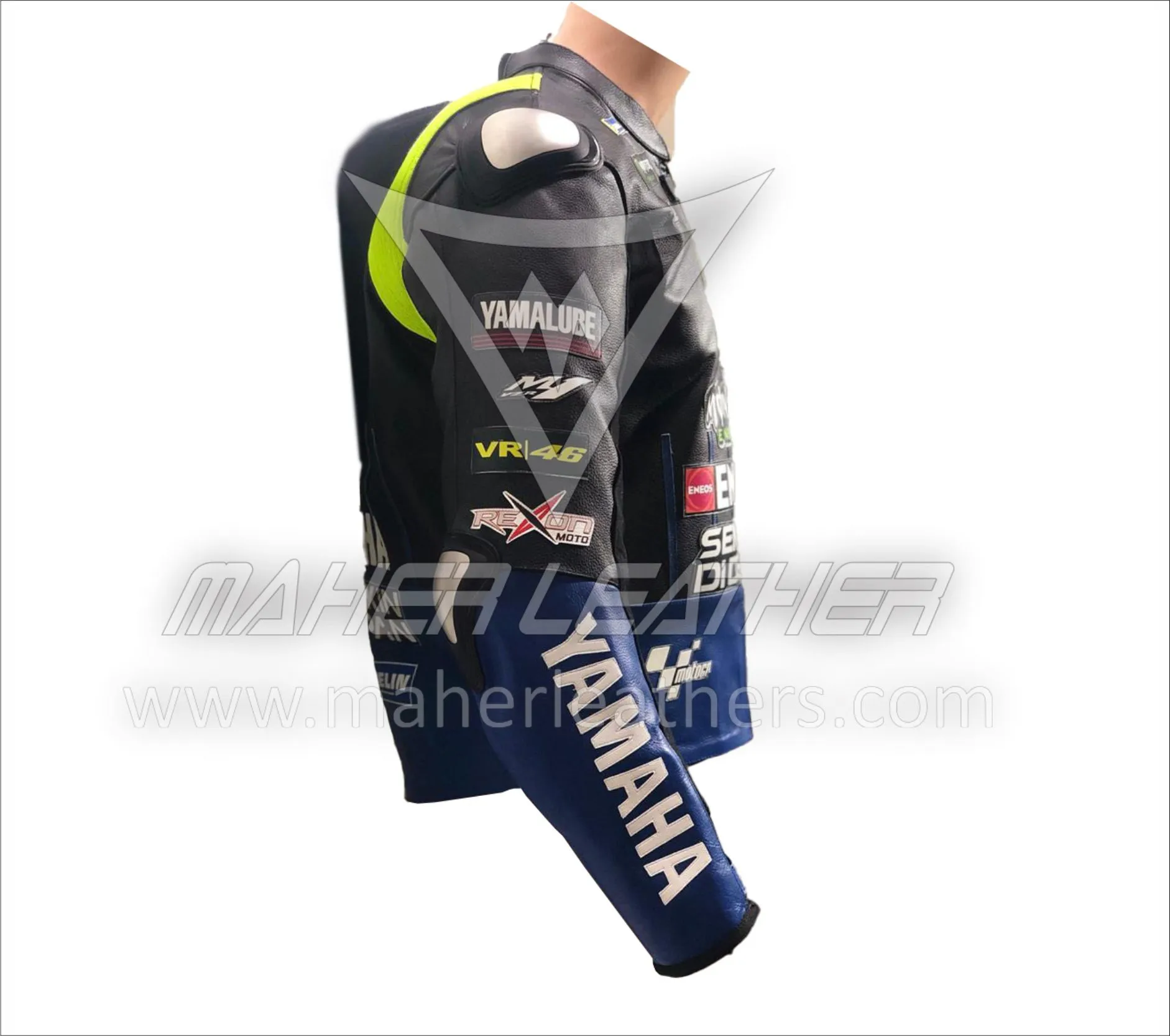 Rossi Monster energy yamaha leather motorcycle jacket