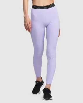 Rvca Base Workout Leggings - Lavender | SurfStitch