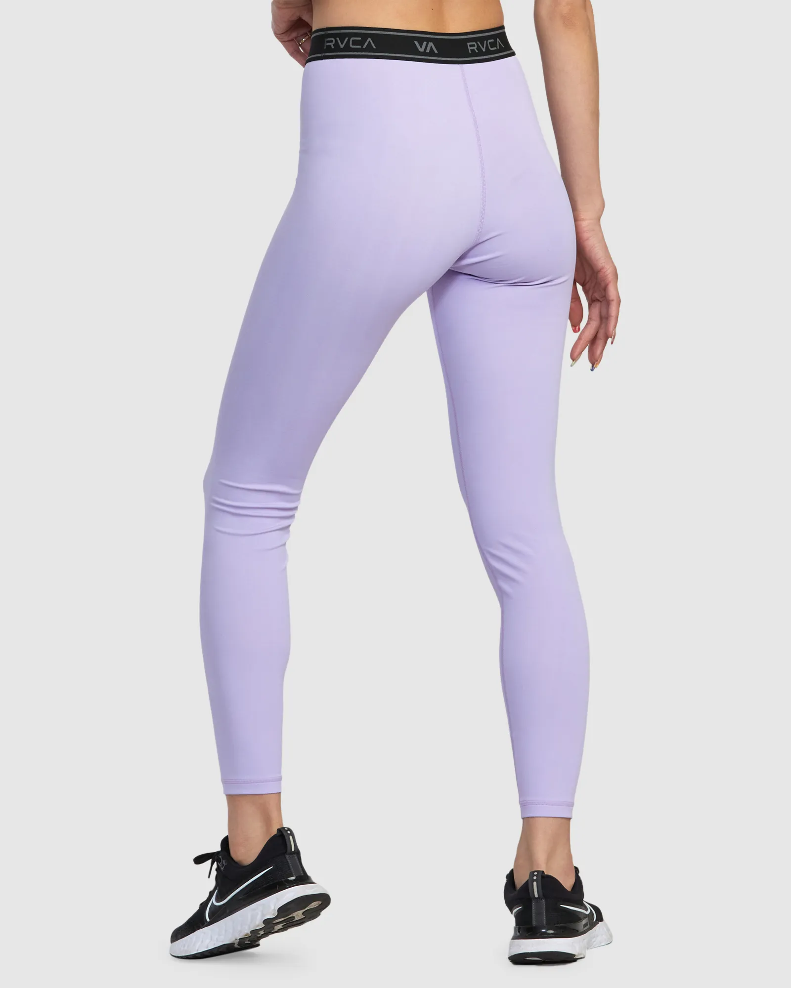 Rvca Base Workout Leggings - Lavender | SurfStitch