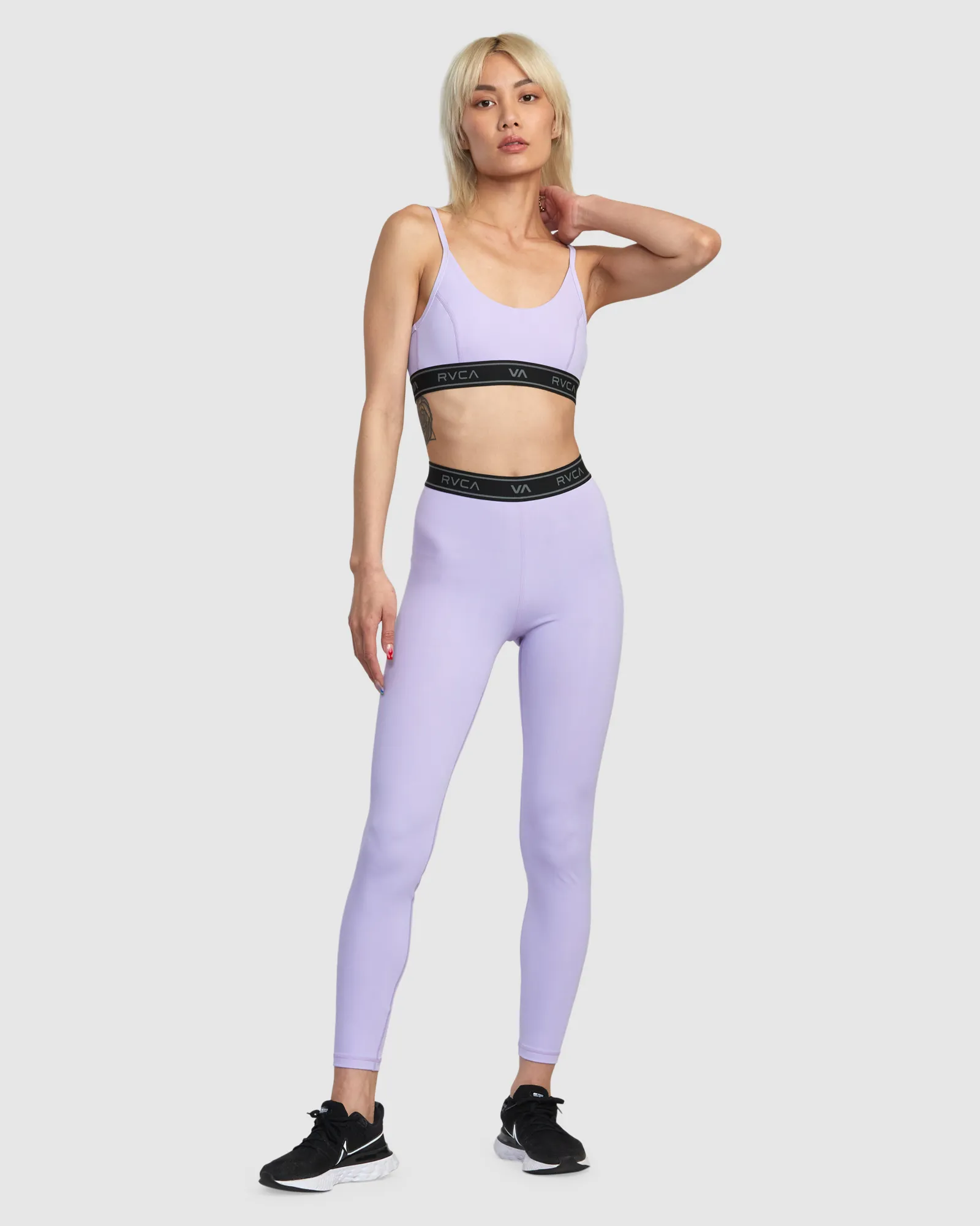 Rvca Base Workout Leggings - Lavender | SurfStitch