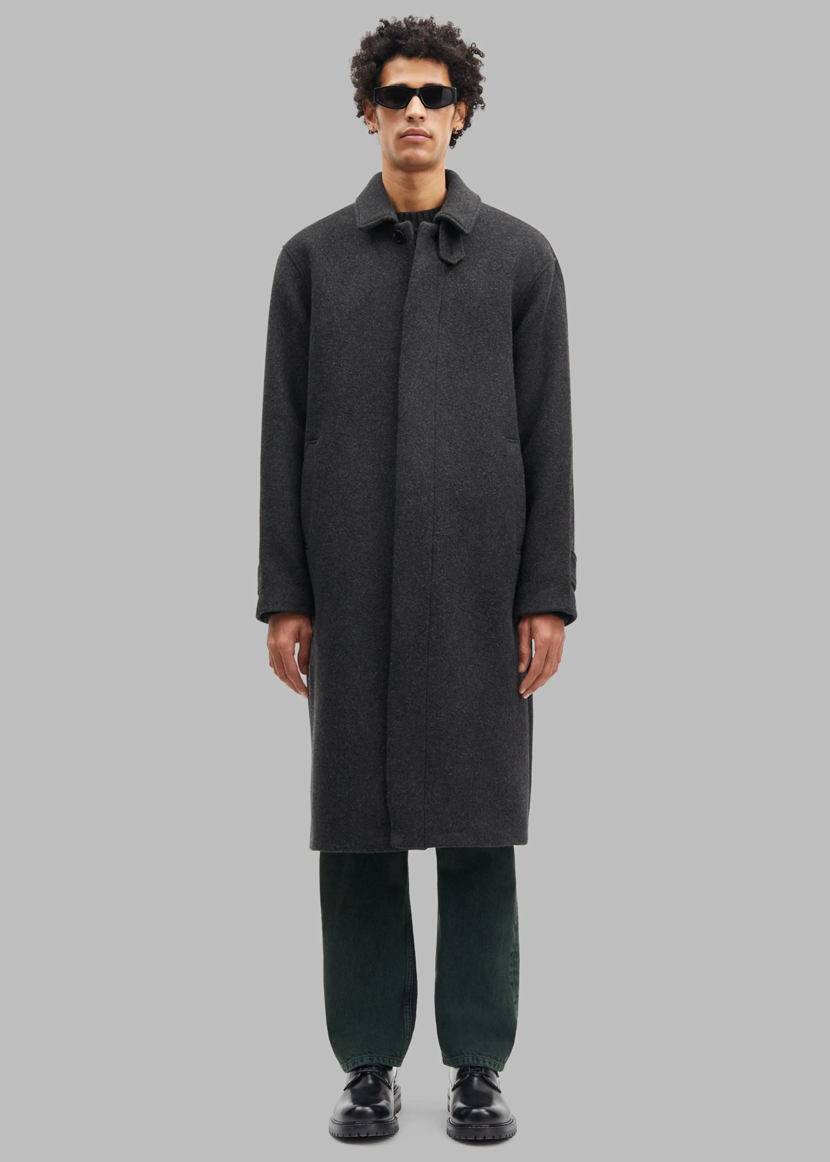 Samse Samse Jacob Coat - Black Melange