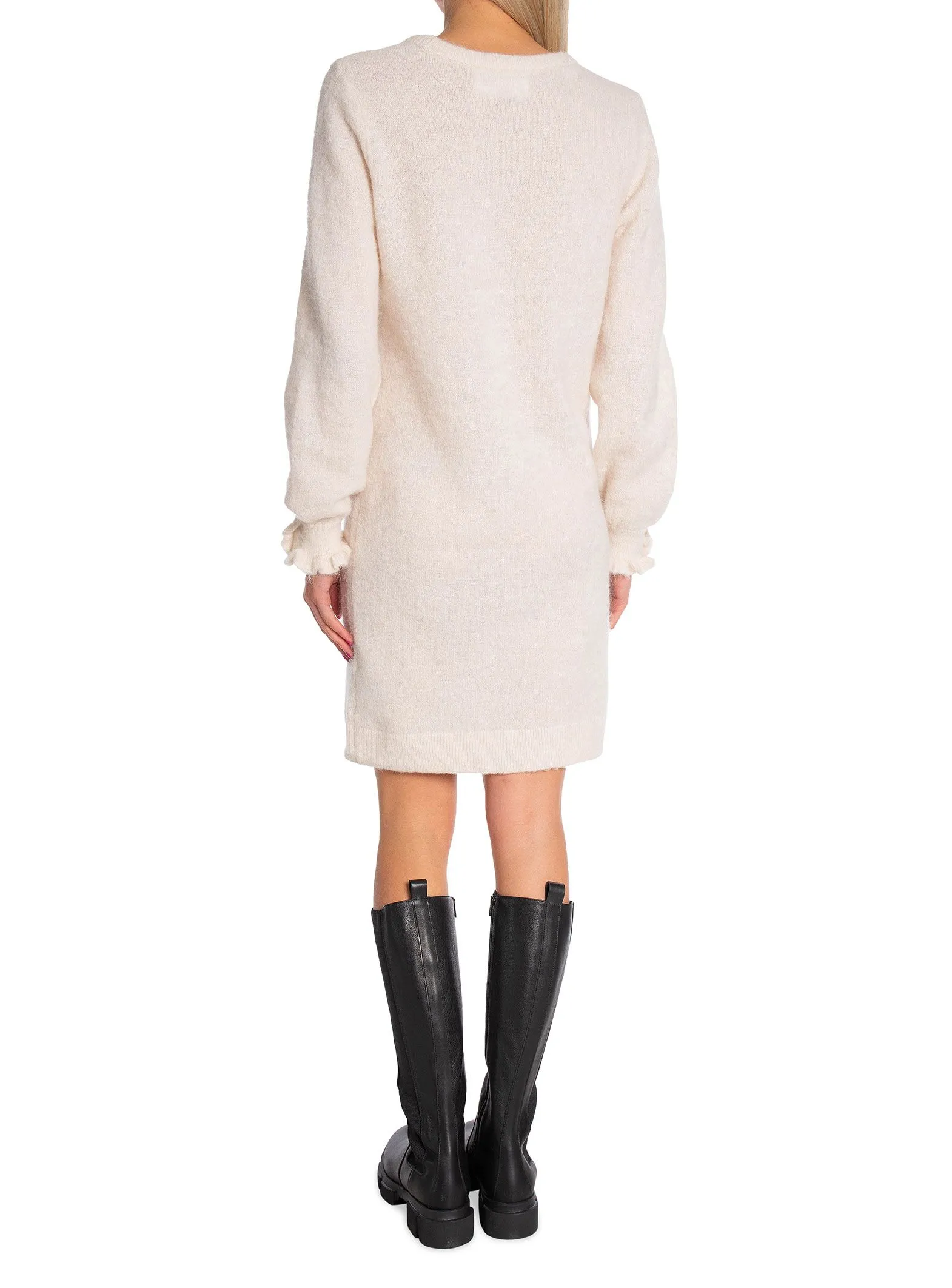 SELECTED FEMME DRESS SLFSIA JUMA LS KNIT O-NECK BIRCH MELANGE