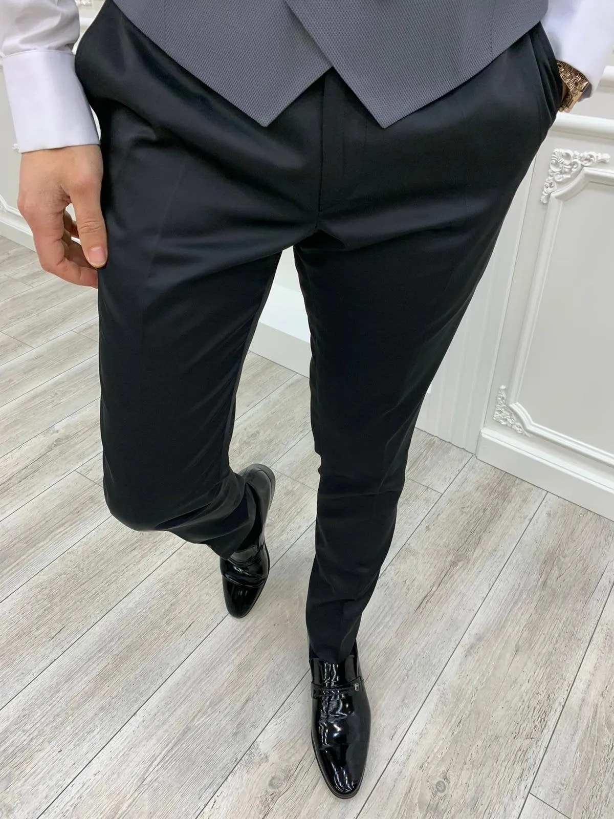 Serra Royal Gray Slim Fit Tuxedo