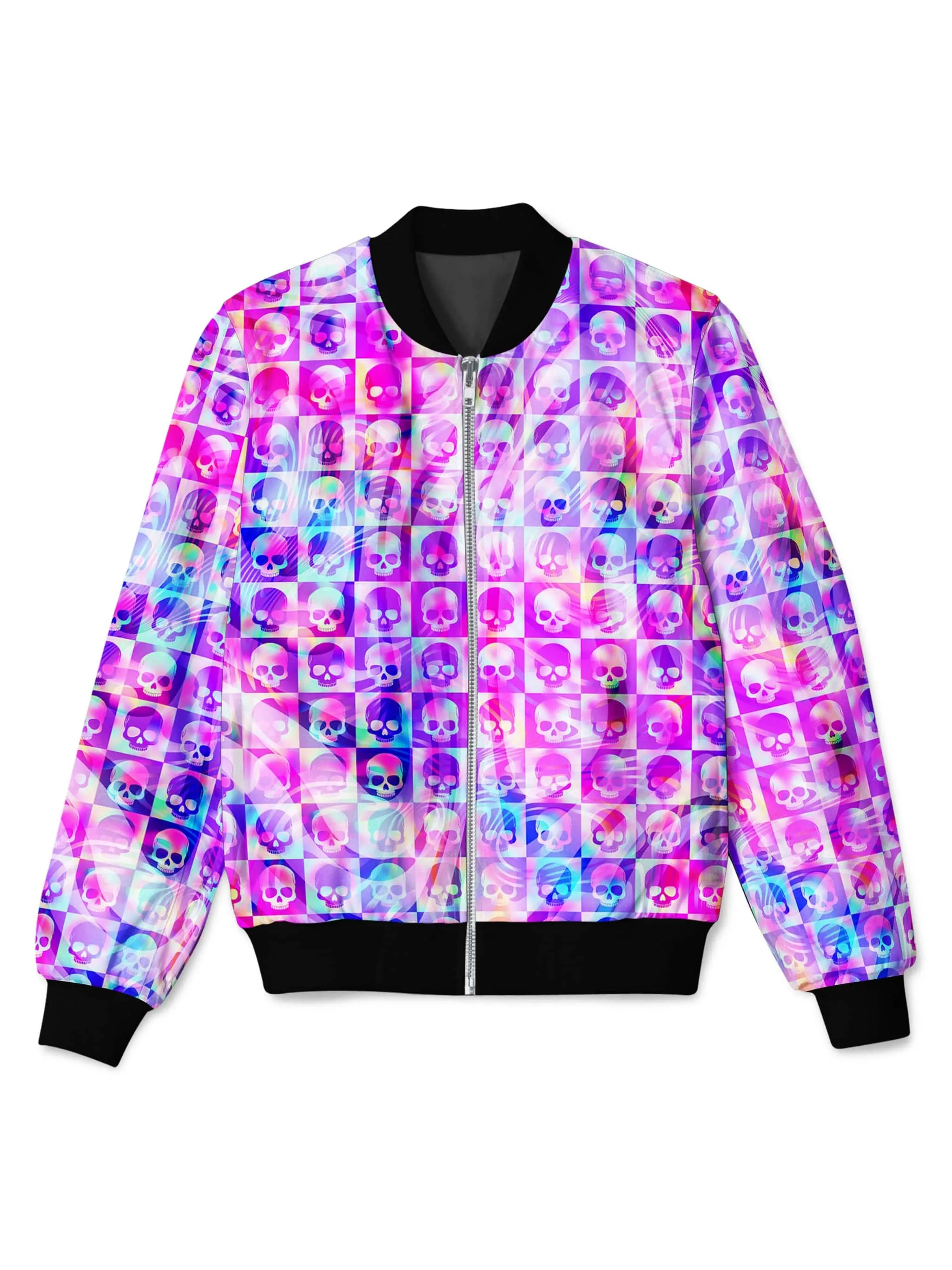 Skull Fam Pink Bomber Jacket