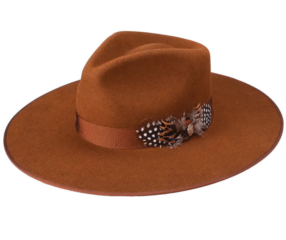 Stetson Womens Midtown Cognac Felt Hat