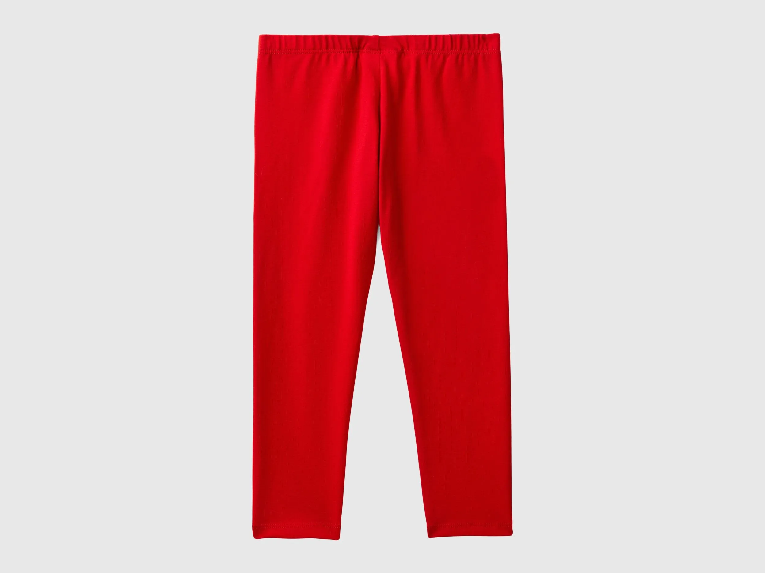 Stretch cotton leggings - Red | Benetton