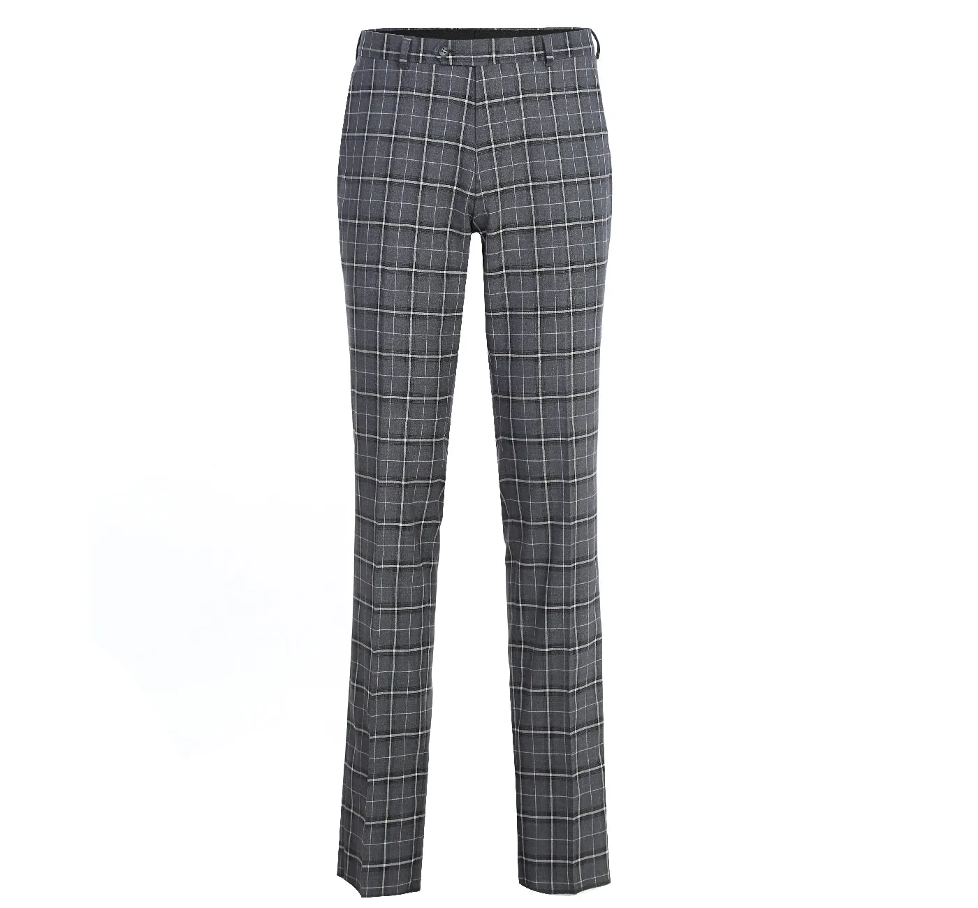 Stretch Performance 2-Button CLASSIC FIT Suit in Grey and White Check (Short, Regular, and Long Available) by Renoir