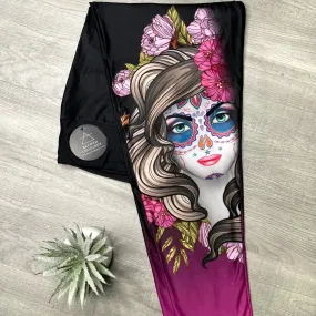 Sugar Skull Queen Ombre Magenta Leggings