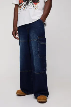 Super Baggy Rigid Cargo Denim Jeans