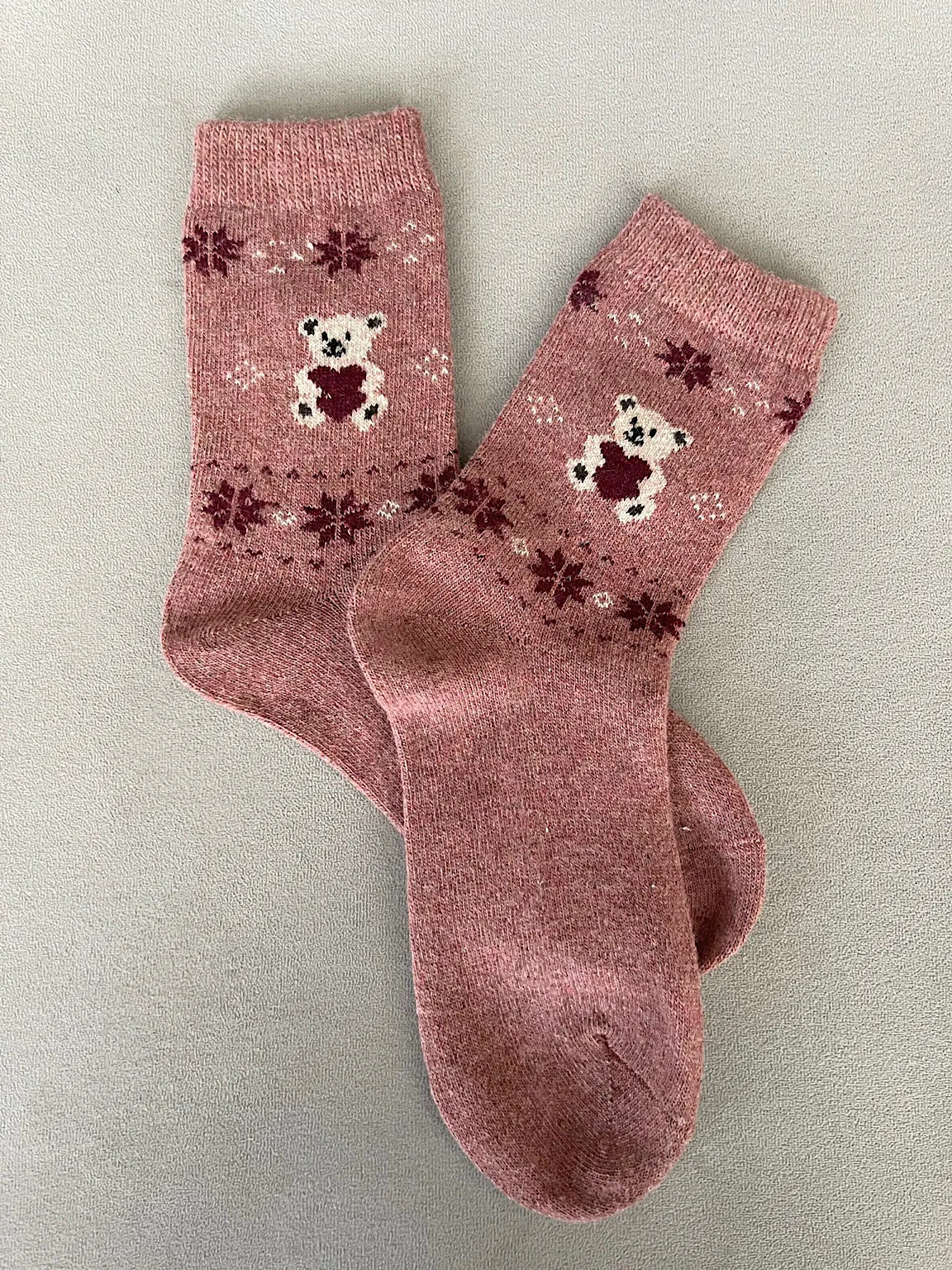 Teddy Print Socks