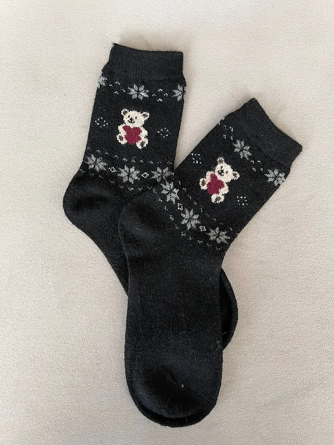 Teddy Print Socks