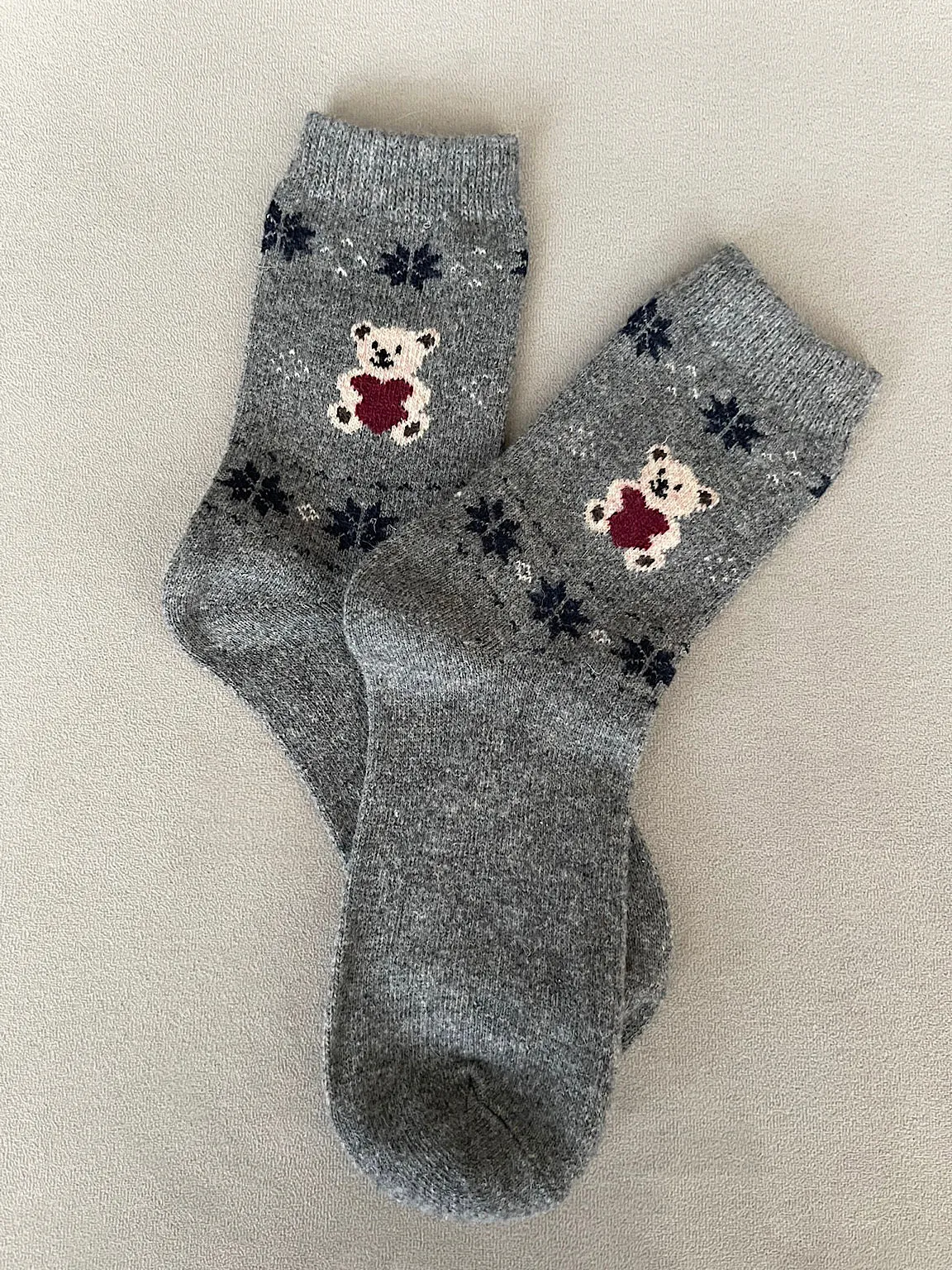 Teddy Print Socks