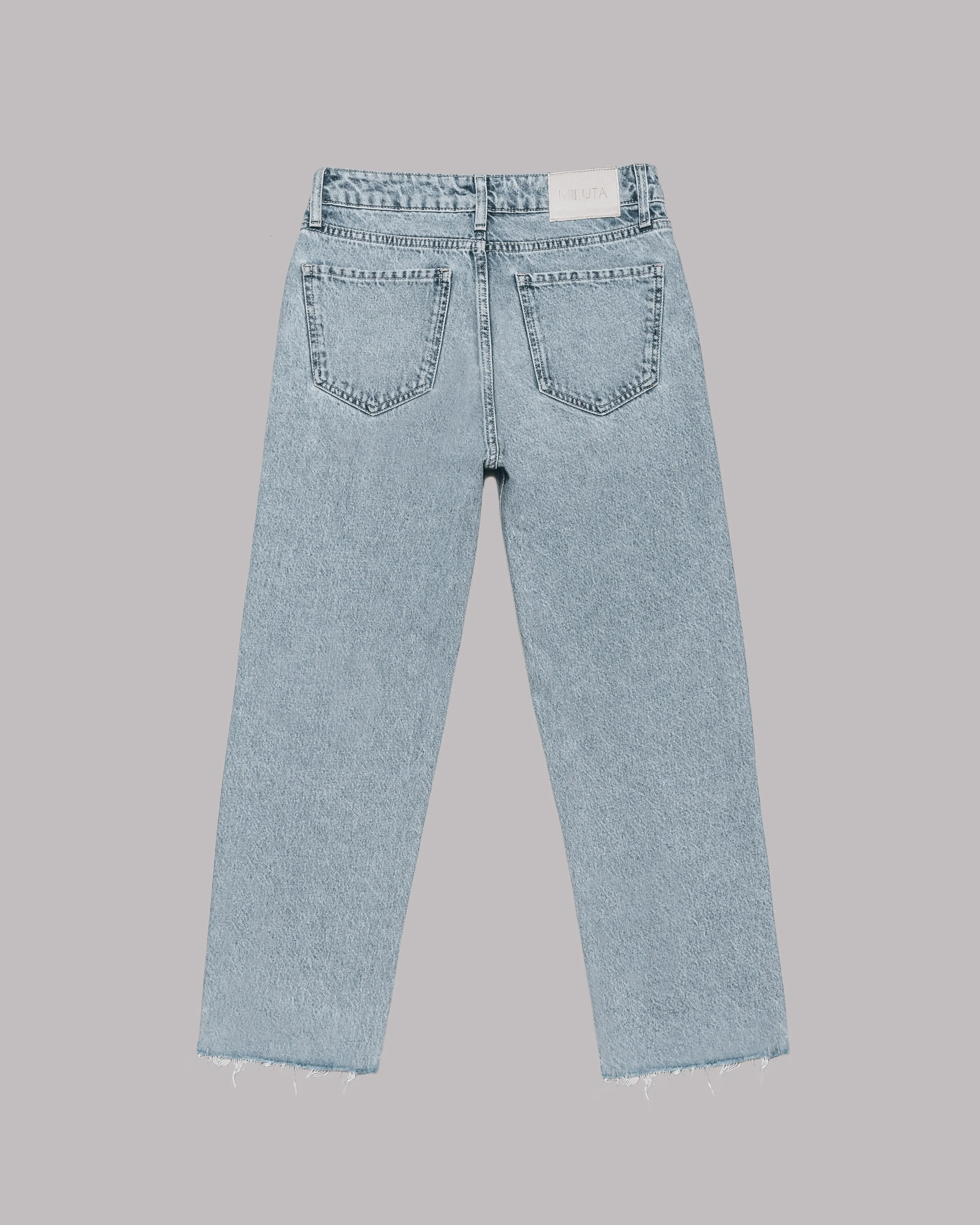 The Blue Cropped Straight Jeans