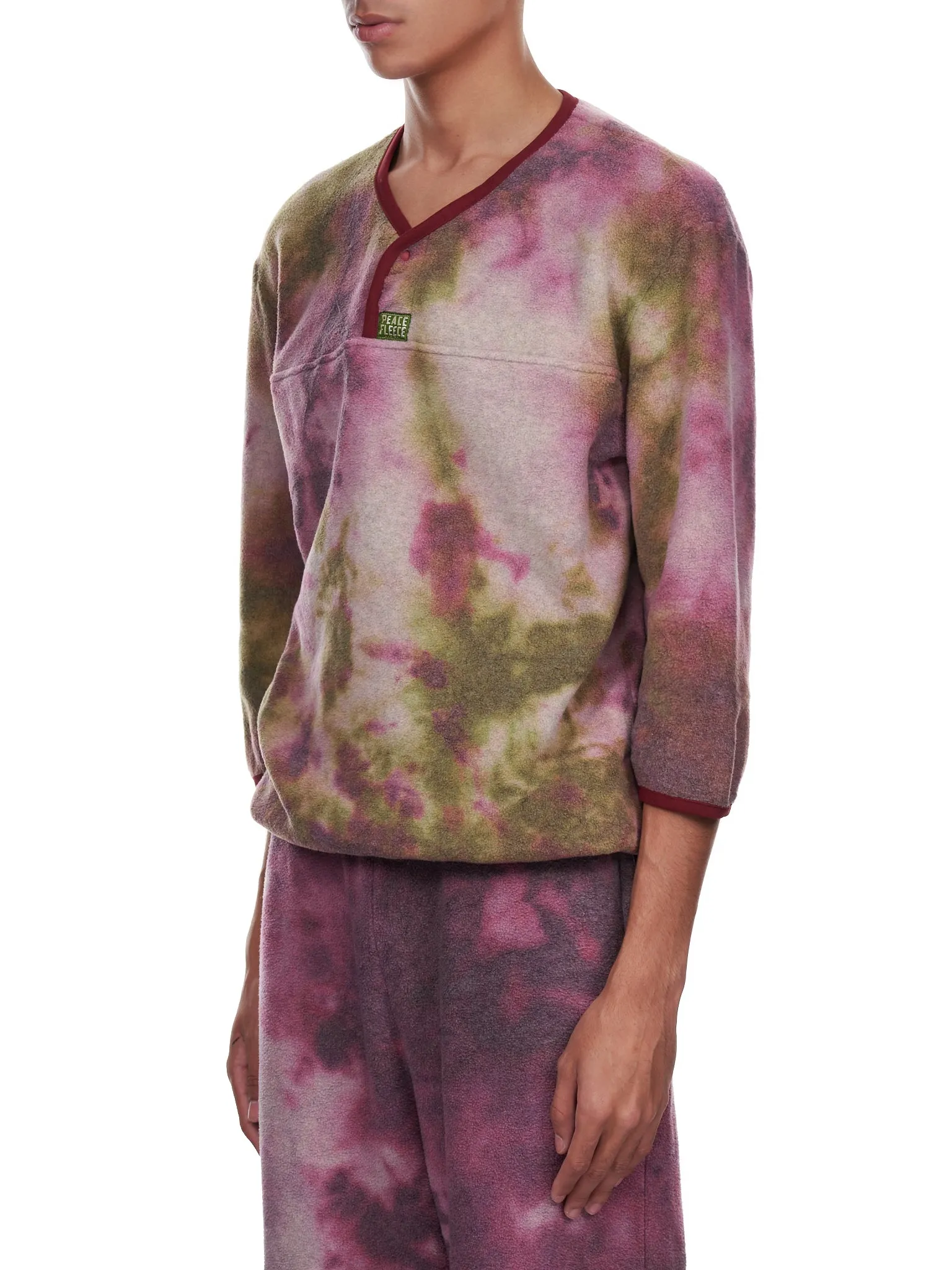 Tie-Dye Fleece Sweater (K2109LC006-PURPLE-KHAKI)