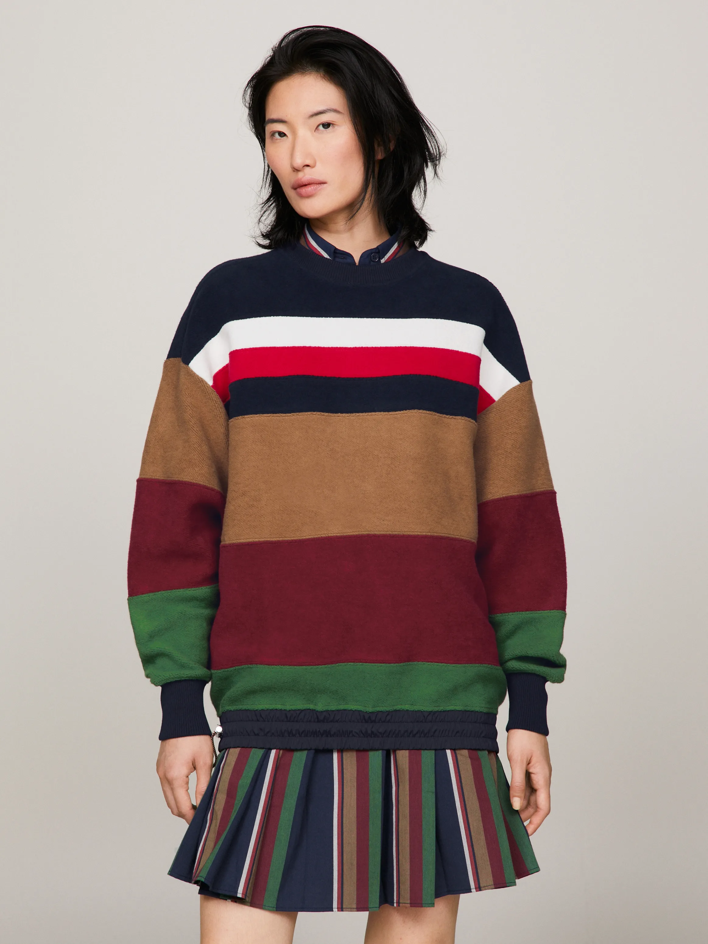 Tommy x Pendleton New York Stripe Oversized Sweatshirt | Sweatshirts & Hoodies | Tommy Hilfiger