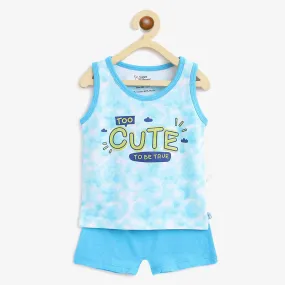 Top & Shorts Set - Tie-Dye Blues (6-12 months)