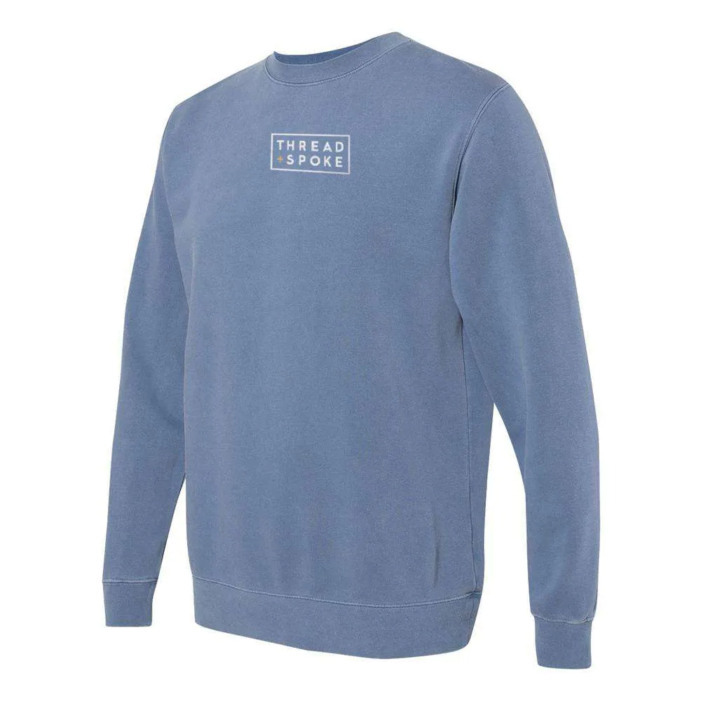 T+S Logo Crewneck Sweater Slate Blue