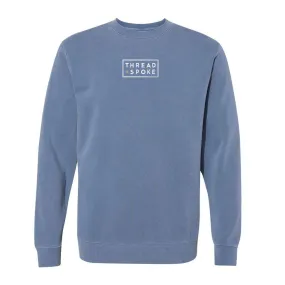 T+S Logo Crewneck Sweater Slate Blue